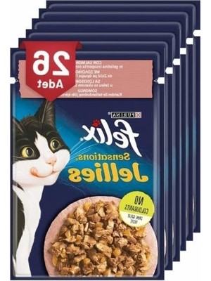 Larskas Somon ve Karidesli Kedi Yaş Mama (26 x 85 Gr)