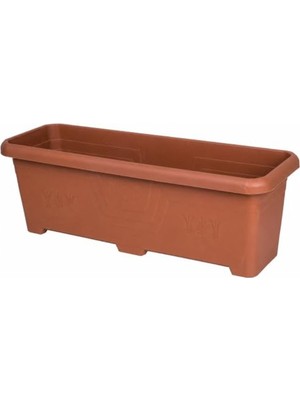Larskas Kahverengi Uzun Saksı, 77.5 x 25 x 26.5 cm Boyut ile Bahçe ve Ofis Kullanımı