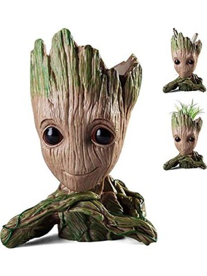 Larskas Baby Groot Figür, 15 cm Yükseklik, Eller Çenesinde Saksı