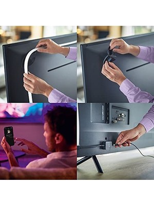 Larskas Akıllı Renkli LED Şerit Aydınlatma, 75 Inç Tv Için Uyumlu