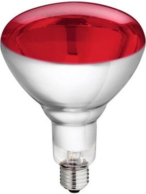 Larskas 150 W Kırmızı Temperli Cam Lamba, Uzun Süreli Aydınlatma