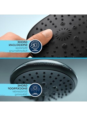 Larskas Sürgülü Duş Seti, Kare 2 Akışlı El Duşu ile 600MM Ray