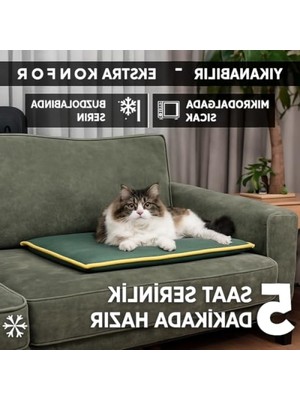 Larskas 4 Mevsim Yıkanabilir Kedi Köpek Minderi 60X40 Cm, Serinletici ve Isı Yalıtımlı