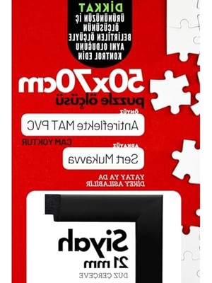 Larskas Pvc'li 21'lik Puzzle Poster Resim Çerçevesi, Siyah