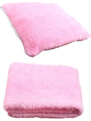 Larskas Pembe 2'li Set Kedi Yatak ve Minder
