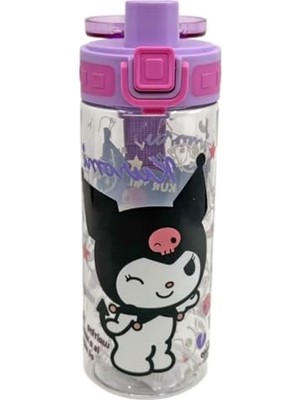 Larskas 500ML Kuro Temalı Lislı Rahat Içim Ağızlıklı Askılı Kilitlenebilir Su Matarası