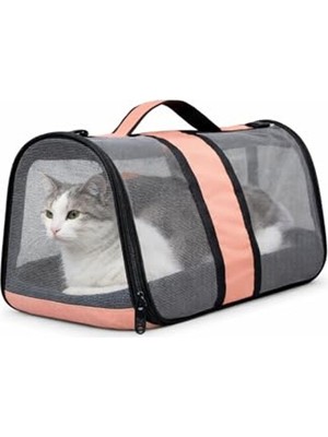 Larskas Katlanabilir Kedi Taşıma Çantası, 45X28X28 Cm, Ferah ve Hafif Tasarım