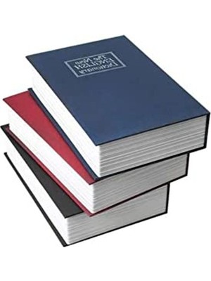 Larskas Lacivert Renkli Kitap Görünümlü Gizli Kasa, Şifreli Saklama
