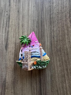 Karahanbey Antalya Buzdolabı Magneti, Renkli Dekoratif Şehir Temalı El Yapımı Turistik Hediyelik Eşya
