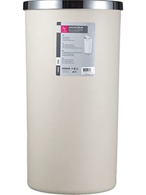 Larskas Lenox 35 Lt Çöp Kovası, Kapaklı, 30 x 56 Cm, Bej