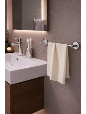 Larskas Sas Haus Banyo Lavabo Mutfak Havlu Askılığı Krom Uzun Boy S-101