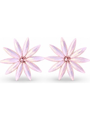 Serelya Pembe Kristal Taşlı Lotus Model Kadın Küpe
