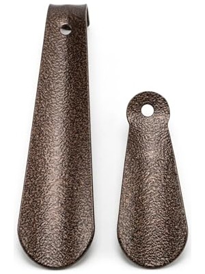 Larskas Smartizi 2'li Metal Ayakkabı Çekeceği Seti (10CM + 20CM) - Bakır Eskitme Kaplama Sağlam Cep ve Ev Tipi Kerata Takımı