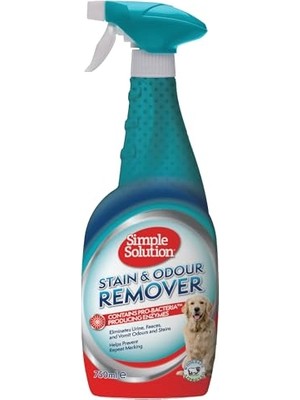 Larskas Simple Solution Köpekler Için Leke ve Koku Giderici Sprey Idrar Dışkı Kusma Lekelerine Karşı Etkili Evcil Hayvan ve Çocuk Dostu 750 ml