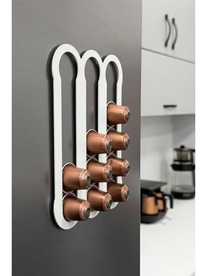 Larskas Nespresso Uyumlu Metal Kahve Kapsül Tutucu Mıknatıslı Kapsül Düzenleyici