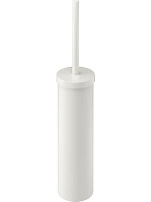 Larskas Tuvalet Fırçası "enudden" Değiştirilebilir Fırçalı Tuvalet Fırçası - Çelik - Beyaz - Uzunluk: 48 cm - Çap: 9,7 cm