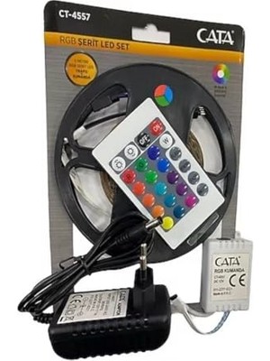 Larskas Cata CT-4557 Rgb Şerit LED Seti (5 mt Rgb Led+Trafo+Rgb Kumanda)
