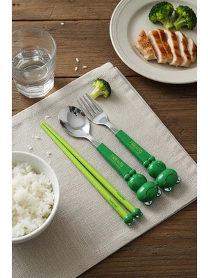 Karahanbey Miniso Figürlü Çatal Kaşık Chopstick Seti, 343400103
