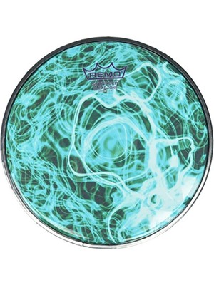 Larskas DA-4390-SD-SC018 Darbuka Derisi Dx Serisi Skyndeep Cleartone 9inc 38INC Collar Crimped Hoop Turquoise Mist Desenli