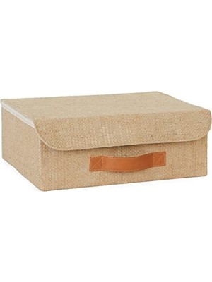 Larskas Ocean Home Textile Çekmece Içi Jüt Kapaklı Kutu 30 x 23 x 11 cm