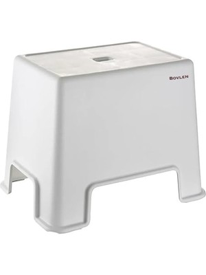 Larskas Kaymaz Banyo Taburesi - 150 kg Taşıma Kapasiteli Kaydırmaz Banyo Taburesi - Çocuk Taburesi - Basamak Tabure - 1. Sınıf Sert Plastik 21.5x 30 x 32 cm