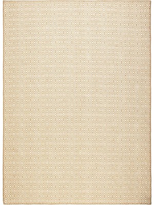 Karahanbey Home Textile Ekru Renk Karo Desenli Jüt Halı Kilim 120 x 180 cm