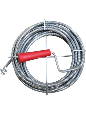 Larskas Kanal Açma Teli, 9 mm Kalınlık, Dayanıklı Metal Tel, Lavabo ve Gider Borusu Açacağı, Tıkanıklık Giderici, Spiral Tel, Ergonomik Sap, Kolay Kullanım, Lavabo, Tuvalet, Banyo, Küvet Açıcı (15 M)