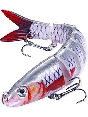 Larskas 8 Eklemli 3D Oynak Rapala 13.5gr Sahte Balık Yem Wobblers Swimbait Tuzlu ve Tatlı Su