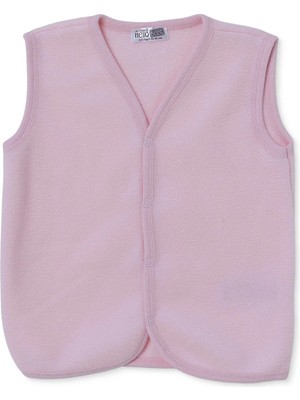 Hellobaby Kız Bebek Polar Yelek Çıtçıtlı V Yaka Atlet
