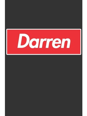 Karahanbey Darren: Darren Planner Calendar Notebook Journal, Personal Named Firstname Or Surname For Someone C