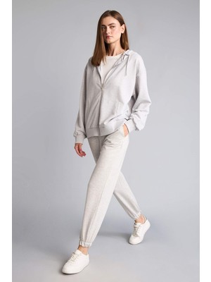 DeFacto Jogger Fit Basic Gri Melanj Eşofman Altı D4234AX26AU