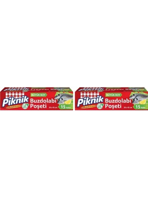 Karahanbey Piknik Buzdolabı Poşeti Büyük 15'li 2li Paket