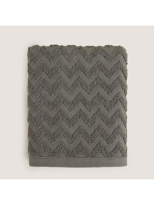 Karahanbey ZIGZAG%100 Pamuk Banyo Havlusu 70X140 cm Antrasit