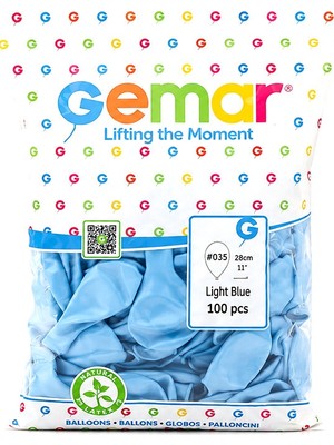 Go İthalat Metalik - Açık Mavi Balon 11 Inc - 28CM - 100PCS (5517)