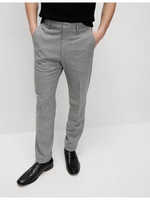 Marks & Spencer Tailored Fit Desenli Düz Pantolon
