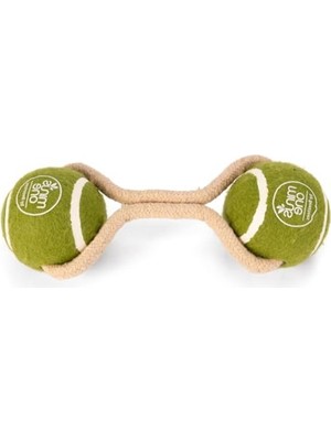MarkEntegra Kauçuk Ipli Iki Tenis Topu, 21CM, Gri/kahverengi