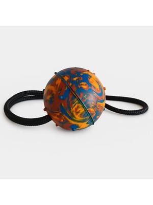 MarkEntegra 6 cm Kauçuk Ipli Top, Köpekler Için Oyun Oyuncağı