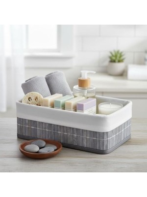 Larskas Çok Amaçlı Bambu Detaylı Saklama Kutusu - 25X15X8 cm