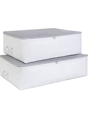 Larskas Ocean Home Textile 2'li Gri Renk Stuff & Things Baza Altı Hurç Set