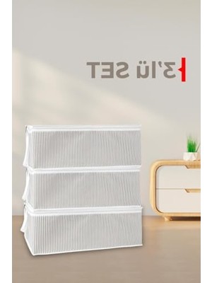 Larskas 3 Adet Baza Altı Düzenleyici Hurç - 50 x 30 x 20 cm