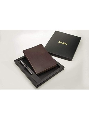 Larskas Scrikss Chester Defter ve Kalem Set Siyah A5