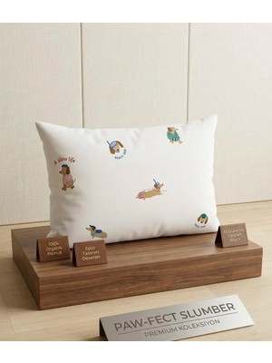 Taç  Zorluteks Out Köpek Desenli % 100 Pamuk Kumaş 1 Adet Yastık Kılıfı 50X70 cm Çift Taraflı Baskı