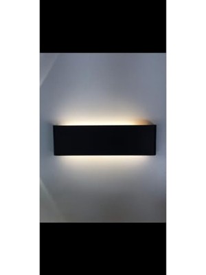 MarkEntegra Çift Yönlü LED Aplik, 34 x 11 Cm, Siyah