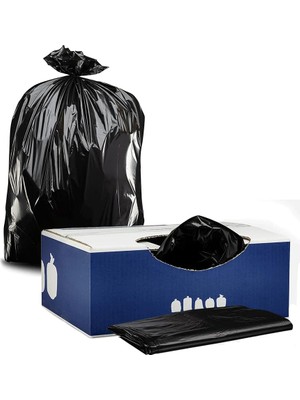 Karahanbey "plastikyer 25-30 Galon Çöp Torbaları - 2,0 Mil - Siyah Ağır Hizmet Çöp Kovası Astarları - 30" x 36