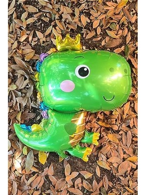 MarkEntegra Yeşil Renkli Dinozor Temalı Folyo Balon