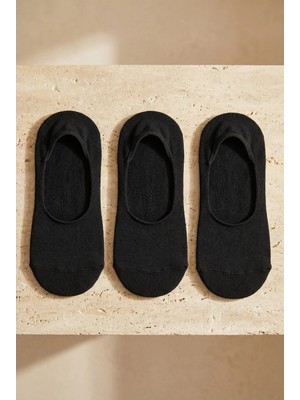Katia & Bony 3'lü Paket Basic Erkek Görünmez Çorap Siyah/Siyah/Siyah