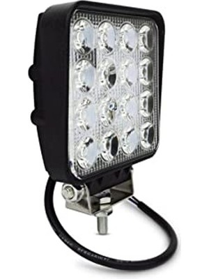 MarkEntegra 4 Adet 16 LED Off Road Lambası, 48 Watt Güç ve 12/24 Volt Uyum