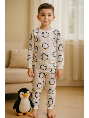 Bony Socks Çocuk Penguen Desenli Pijama Takımı