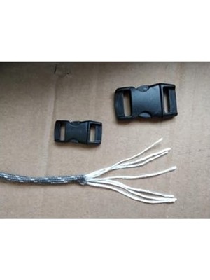 MarkEntegra 4mm Kalınlığında Yedi Çekirdek 5 Metre Paracord Ipi, Gri-Beyaz