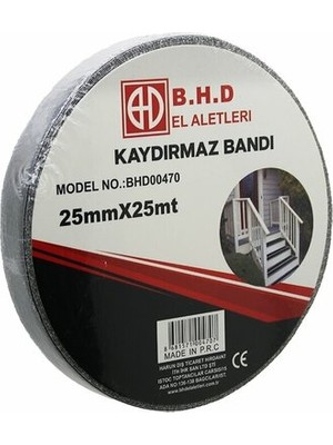 Cansa Kaydırmaz Siyah Bant 25 mm x 25 mt